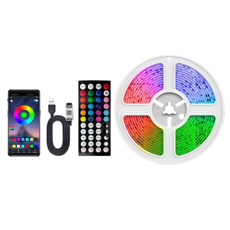 شريط إضاءة RGB لجو سطح المكتب - شريط إضاءة USB هولوغرامي سعة 5 فولت - Image 1