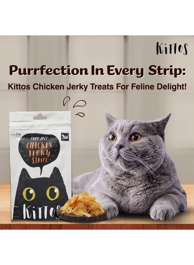 Trixie Adjustable Elastic Cat Collar With Bell (Color May Vary) - 1 Pc And Kittos Protein Rich Chicken Jerky Strips Tasty Treats For All Cat Breeds - 3 Pcs - Image 3