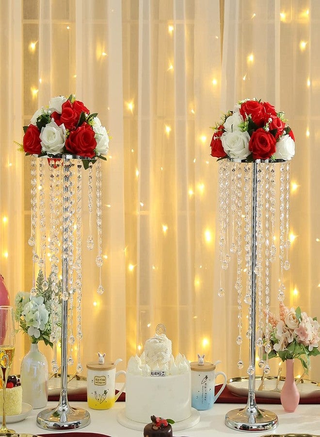 LANLONG 2pcs Wedding Home Decoration Flower Road Leads Gold Acrylic Crystal Wedding Table Centerpiece - Image 4