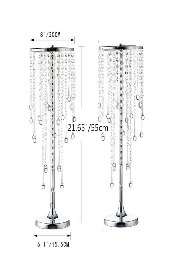 LANLONG 2pcs Wedding Home Decoration Flower Road Leads Gold Acrylic Crystal Wedding Table Centerpiece - Image 5