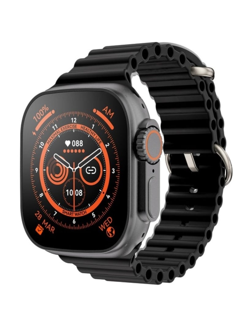 micro speed Smart Watch Ultra With Health Fitness Tracker Sport Watch  Supports 7 addition Wrist Strap 49MM-black - Image 2