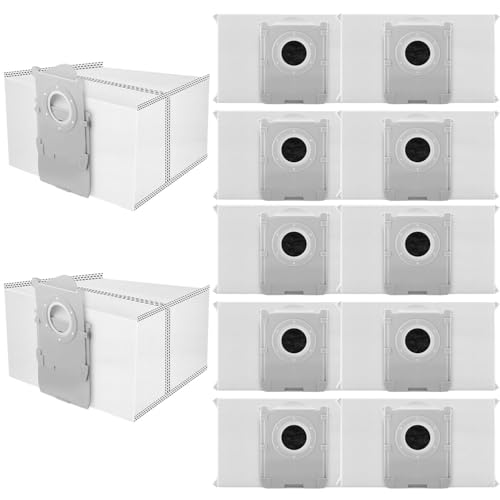 Rinakou 12 Pack Dust Bags Compatible With ECOVACS DEEBOT T50 Series,T50 PRO/T50 MAX/X8 PRO OMni X9 PRO Omni T80 Omni,Vacuum Cleaner, Vacuum Replacement Bags, Large Capacity Dirt Disposable Vacuum Bags. - Image 1