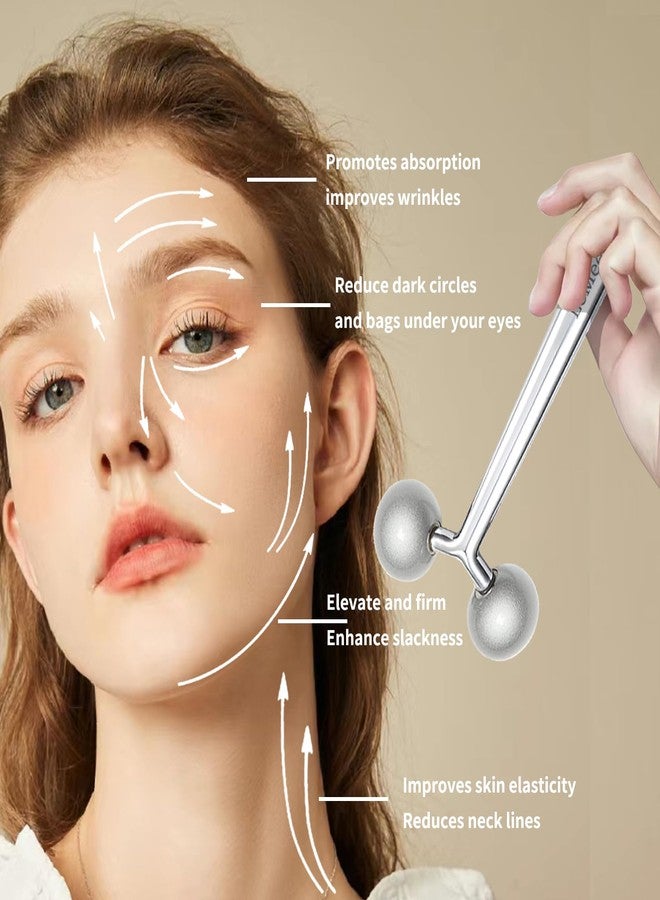 LeMeeOly 2Pcs Gua Sha Facial Tools Stainless Steel, Detailer GuaSha Set for Face Neck, Natural Skin Care Metal Gua Sha Lymphatic Drainage Face Massage Tool, Gift for Women (Detail Guasha Set) - Image 3