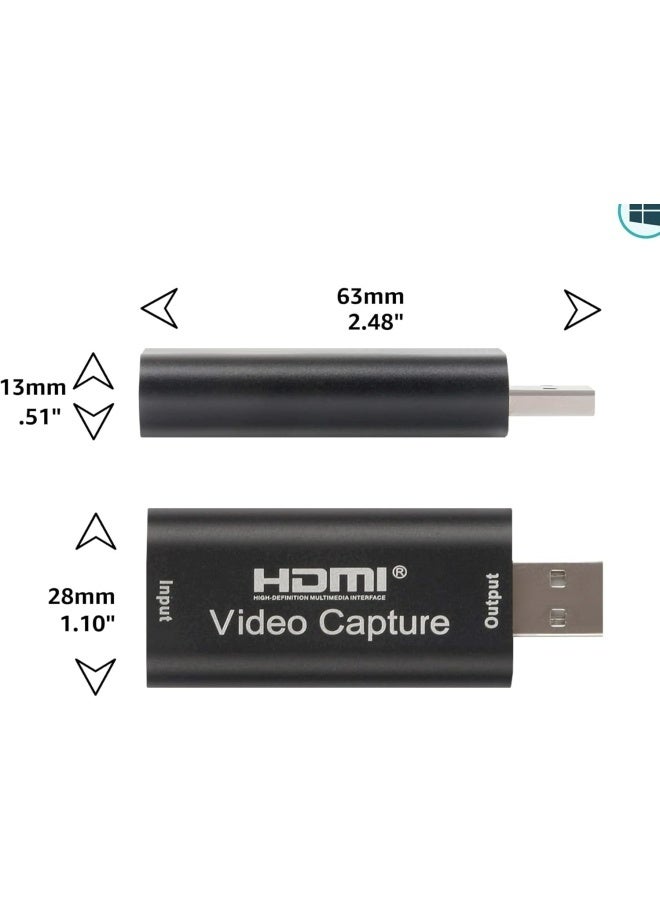 فليفيو بطاقة التقاط فيديو HDMI بدقة 4K، محول التقاط الصوت والألعاب (Cam Link)، جهاز تسجيل والتقاط من HDMI إلى USB 2.0 مخصص للبث المباشر، ومؤتمرات الفيديو، والتعليم، والألعاب. - Image 4
