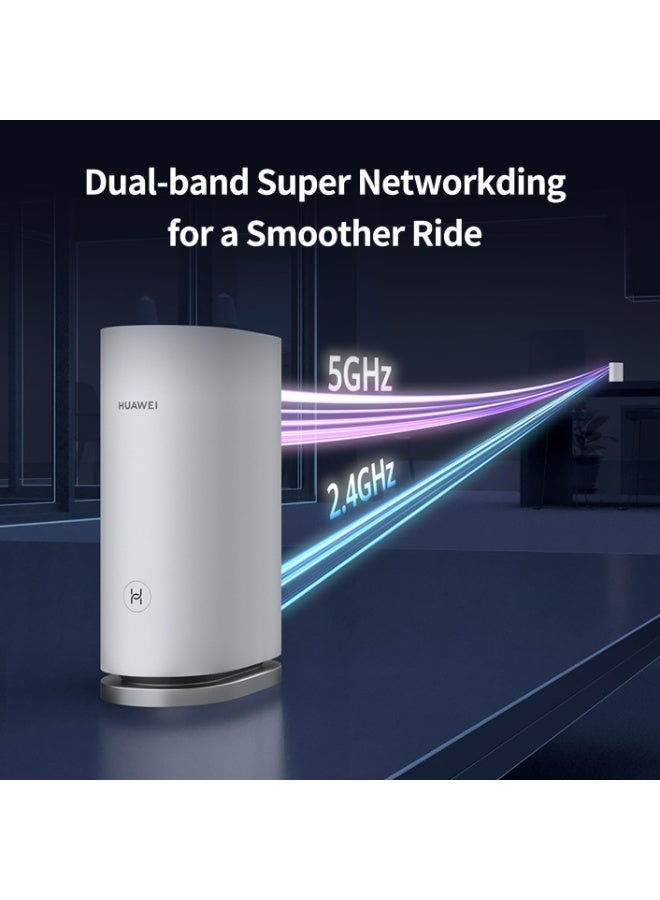 HUAWEI WiFi Mesh 3 AX3000 - Whole Home Mesh WiFi System, Seamless & Speedy, Up to 3000Mbps, Connect 250+ Devices, Ultra-Fast Connection in Med-Large Homes Pack of 3 WS8100 White - Image 2
