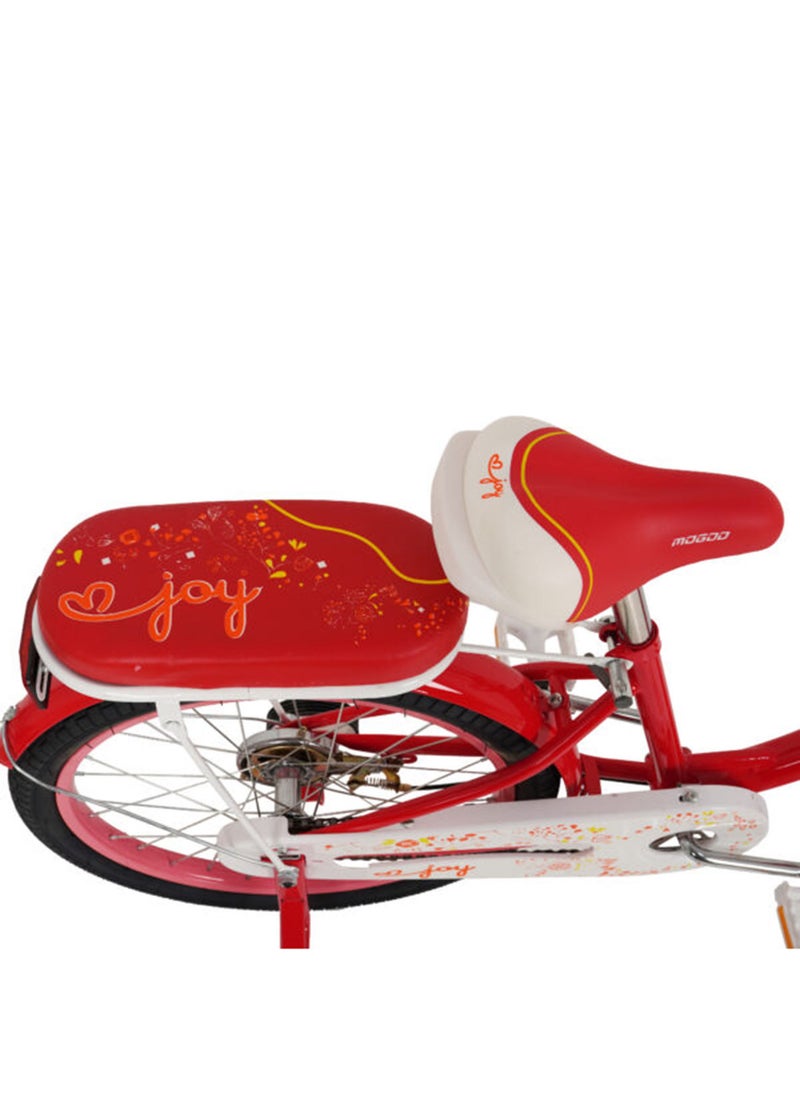 Girl'S Joy Road Bike With Basket And Training Wheels For 7-10 Years 20 Inch Dark Pink
