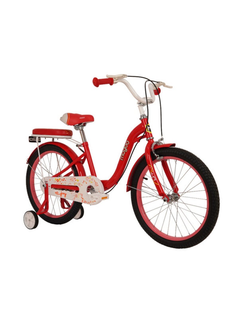 Girl'S Joy Road Bike With Basket And Training Wheels For 7-10 Years 20 Inch Dark Pink