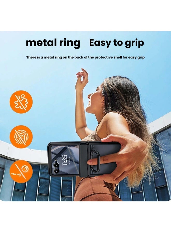Suitable for Motorola Razr60/60Ultra mobile phone case ring bracket hinge shell film integrated protective cover - Image 3