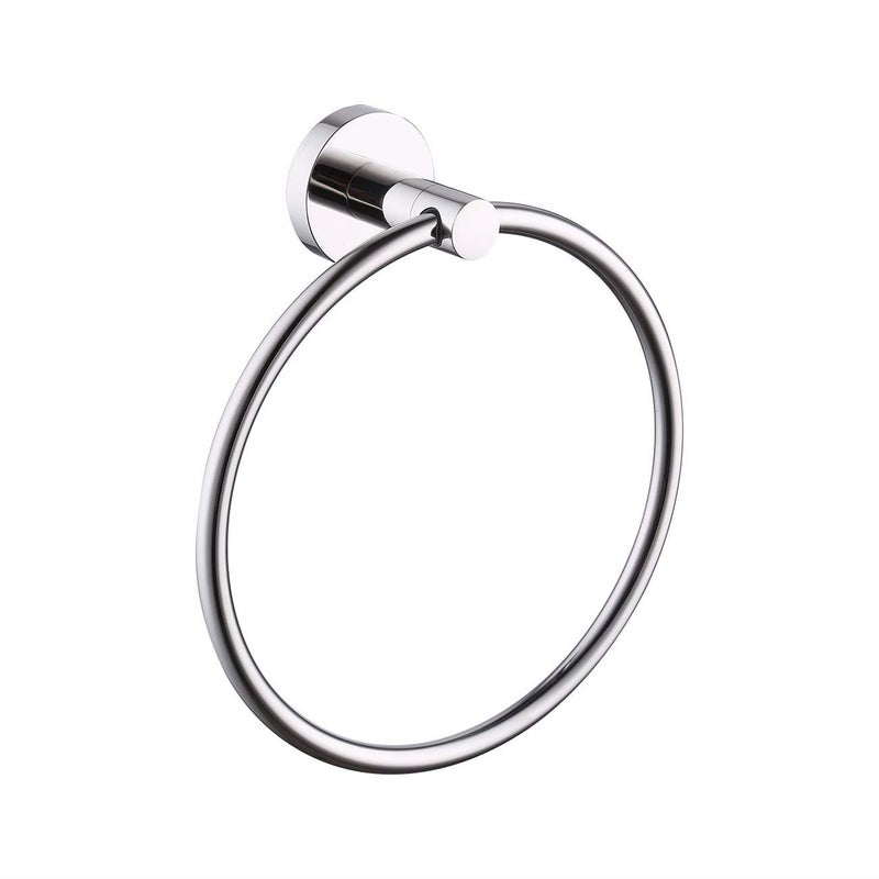 Kes KES Bathroom Hand Towel Holder SUS 304 Stainless Steel Towel Ring Round Bath Towel Holder Wall Mount Polished Finish A2180 