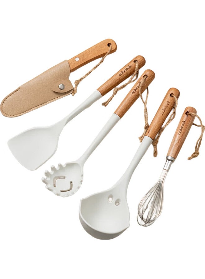 Onlycook Mini Silicone Spatula And Soup Ladle Set, Silicone Spoons And Spatulas, Heat-Resistant Non-Stick Cookware Set With Two Pieces - Image 1