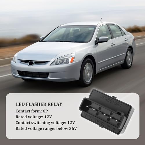 IHOTDER 6 Pin LED Flasher Relay,LED Turn Signal Relay Replacement OEM#38300-SDA-A01,38300-SDB-A03,Turn Signal Flasher Compatible with Honda Accord Ridgeline Odyssey Van Car Accessories - Image 3