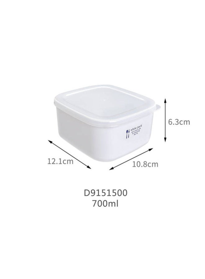 Refrigerator Fresh-keeping Box Kitchen Food Sealed Box Plastic Food Grade Lunch Box Frozen Fruit And Vegetable Refrigerator Storage Box-Specifications:700ml (caps Cannot Be Microwaved)  - Image 1
