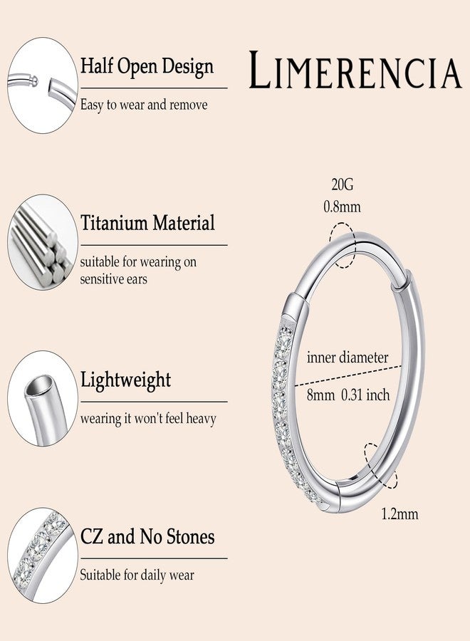 Limerencia Small Hoop Earrings,G23 Implant Grade Titanium Hypoallergenic Lightweight Hoop Earrings,Pure Titanium Earrings for Women Men Sensitive Ears, 10mm, Titanium, No Gemstone - Image 2