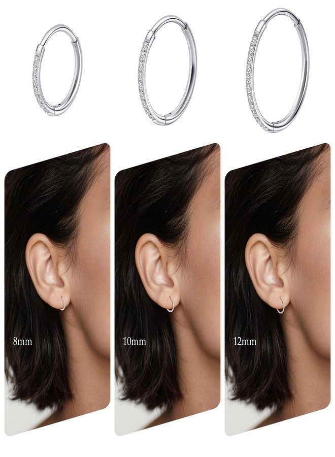 Limerencia Small Hoop Earrings,G23 Implant Grade Titanium Hypoallergenic Lightweight Hoop Earrings,Pure Titanium Earrings for Women Men Sensitive Ears, 10mm, Titanium, No Gemstone - Image 5
