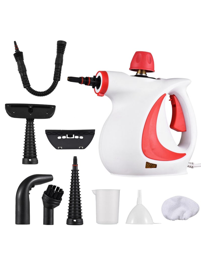 Bukela Handheld Steam Cleaner, Multipurpose Portable High Pressure Steamer with Safety Lock and 9 Accessory, Chemical Free All Natural Steam Cleaner for Home, Upholstery, Car, Floor and Tile - Image 1