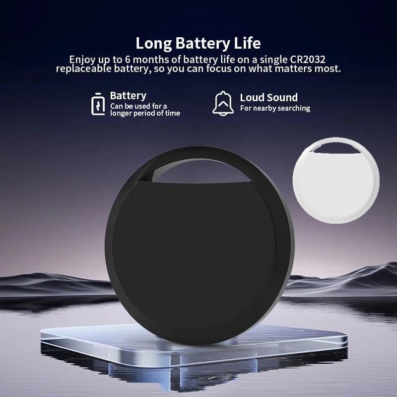 UanTii Simple multi-feature practical build Smart Itag for Android Phones Bluetooth itag Key Finder Works with Google Find Hub App Smart Tag (White 1pcs) Wide daily application - Image 3
