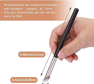 Contour Conceal Brush Set 3PCS Angled Synthetic Under Eye Concealer Brush for Blending Setting Buffing with Liquid Cream and Powder Cosmetic - Image 5