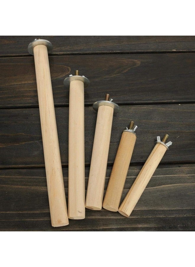 Sage Square عصا خشبية طبيعية من ساج سكوير مع مجموعة من 4 عصي خشبية/وقوف/لعب للطيور البادجي/الكوكاتيل/الببغاء/الهامستر/السنجاب (خفيفة الوزن) (الأحجام - 4" 6" 8" 10" مجموعة مكونة من 4) - Image 1