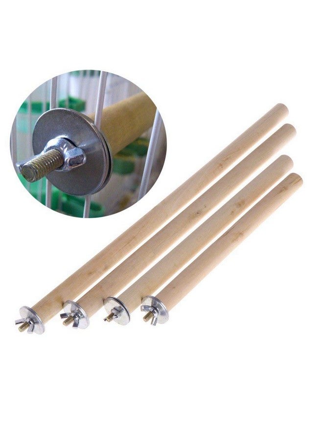 Sage Square عصا خشبية طبيعية من ساج سكوير مع مجموعة من 4 عصي خشبية/وقوف/لعب للطيور البادجي/الكوكاتيل/الببغاء/الهامستر/السنجاب (خفيفة الوزن) (الأحجام - 4" 6" 8" 10" مجموعة مكونة من 4) - Image 4