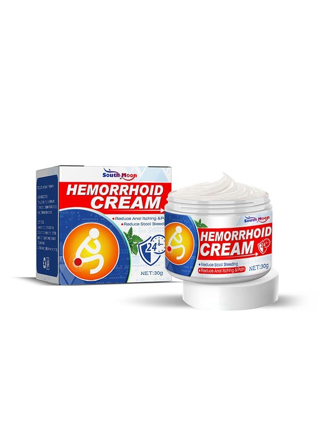 SOUTH MOON Hemorrhoids Treatment Cream 30g, Itching Relief Herbal Hemorrhoid Ointment for Fissure, Alleviate Painful Burning, Itching, Discomfort, Relieve Hemorrhoid Swelling and Pain  - Image 5