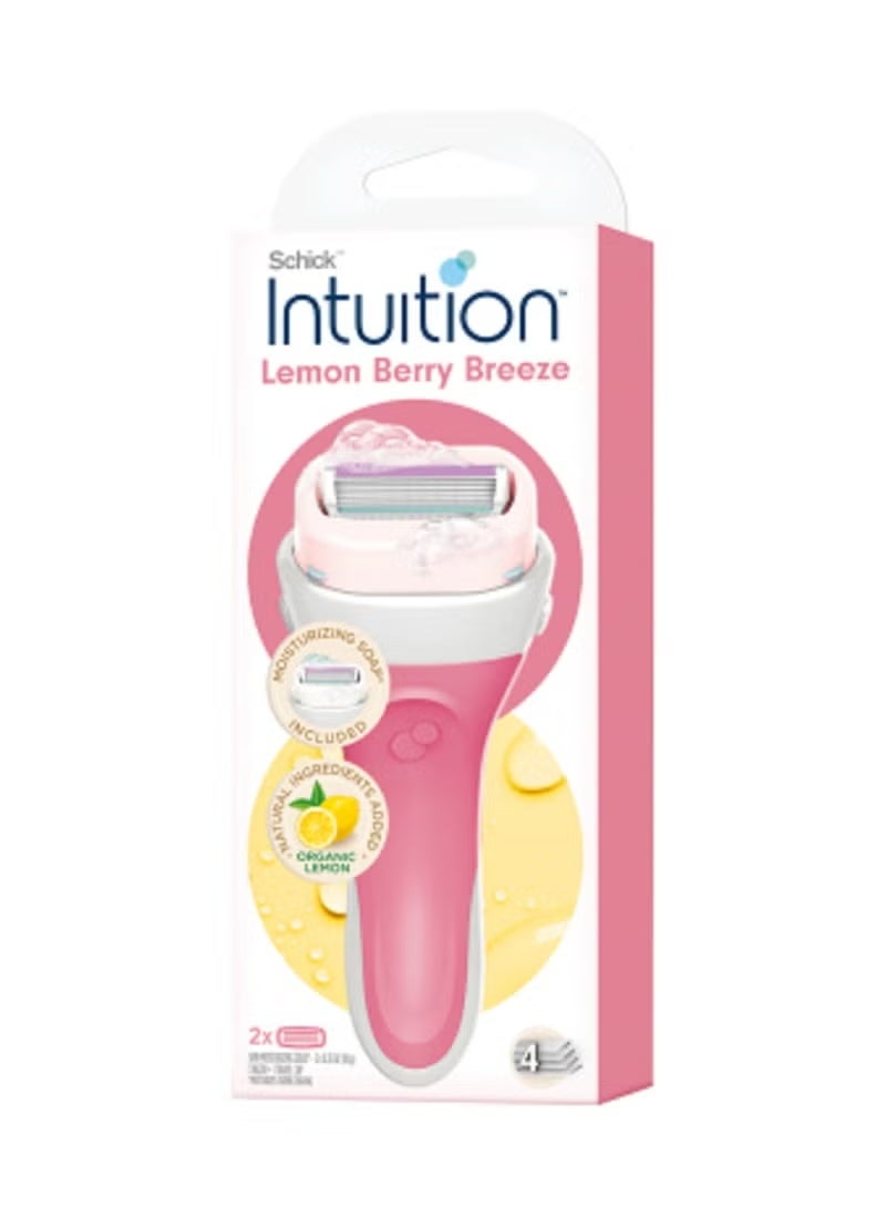 schick Intuition Lemon Berry Breeze Razors For Women - Image 1