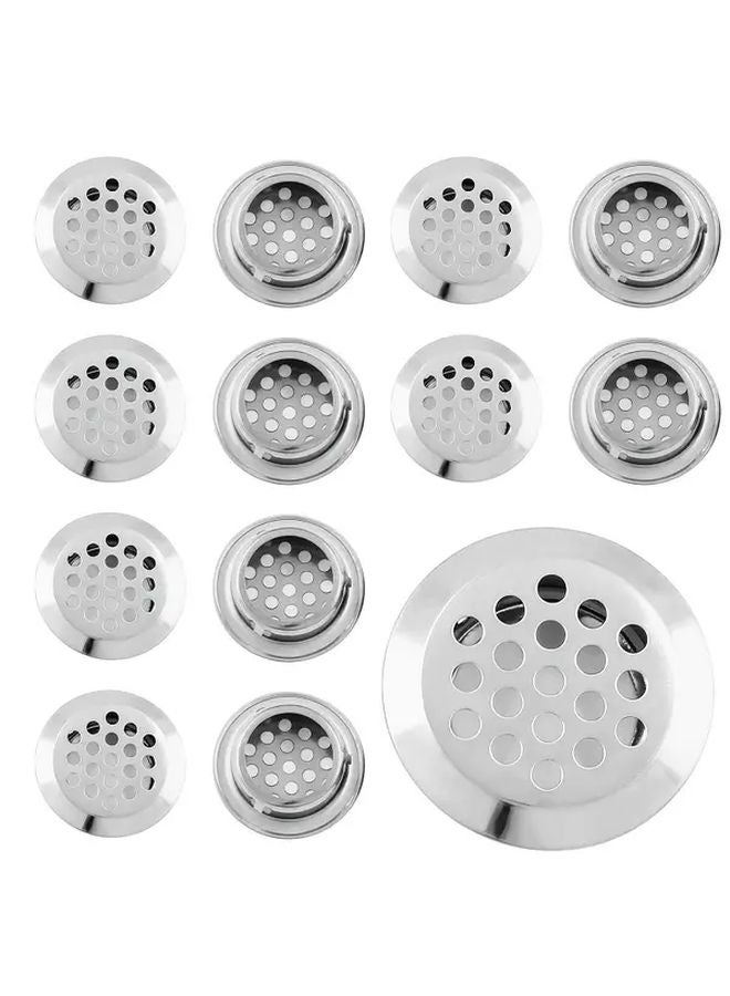 10 قطعة من مشابك التهوية من الفولاذ المقاوم للصدأ، فتحات تهوية مستديرة مقوسة للخزائن والدواليب - Image 2