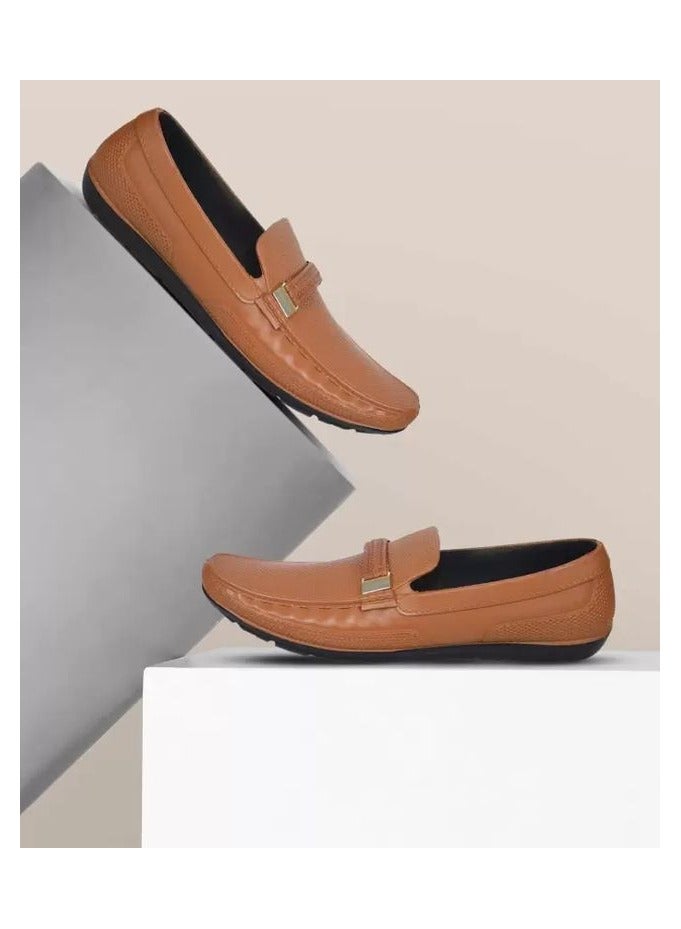 Ajanta Men Formal Shoes PG 440 - Slip-On Shoes, Office Shoes - Tan - Image 5