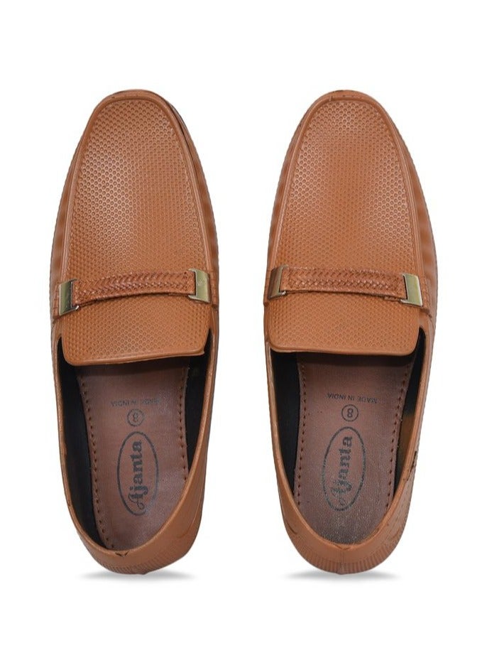 Ajanta Men Formal Shoes PG 440 - Slip-On Shoes, Office Shoes - Tan - Image 4