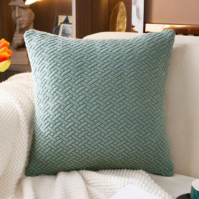 Yoovat Magic Sofa Covers Magic Sofa Couch Covers 2024 New Wear-Resistant Universal Sofa Cover Stretch for Sectional Slipcovers (Texture-Green,Pillow Cover 16x16 inch) - Image 2