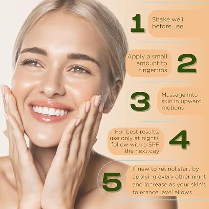 InstaNatural Retinol Serum for Face with Niacinamide, Vitamin C, and Hyaluronic Acid, Anti Aging for Firmer Skin, Lines & Wrinkles & Brightening Serum - Image 4