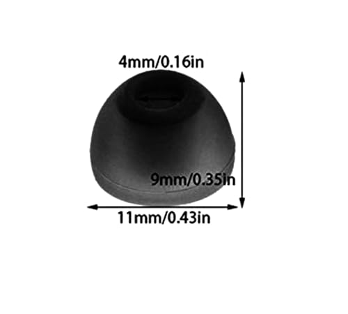 Frankz Premium Silicone Rubber Earbuds Tips 14, Eartips, Earplugs, for Earphones and Bluetooth Earphones Medium Size (14 Pcs (7 Pair), Black) - Durable and Noise Cancellation - Image 5