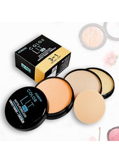 adbeni 3 In 1 Compact Powder With Concealer 24Gm | Matte & Poreless | Lit Me & Flawless Coverage | Triple-Action Complexion Enhancement | 100% Vegan & Long Lasting | Natural Ivory Spf 25  - Image 1