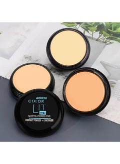 adbeni 3 In 1 Compact Powder With Concealer 24Gm | Matte & Poreless | Lit Me & Flawless Coverage | Triple-Action Complexion Enhancement | 100% Vegan & Long Lasting | Natural Ivory Spf 25  - Image 2