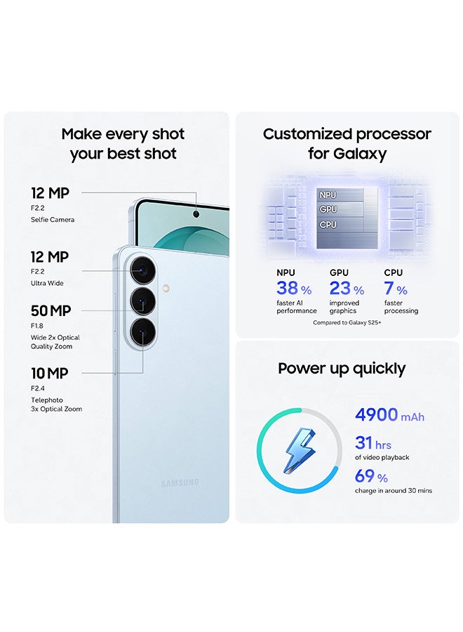 سامسونج Galaxy S26 Plus Dual SIM White 12GB RAM 256GB 5G - Middle East Version - Image 5