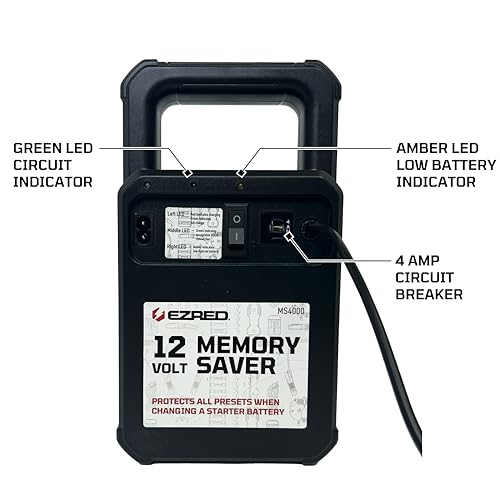 E-Z Red EZRED MS4000 Automotive Memory Saver With Built In Charger , Black - Image 5