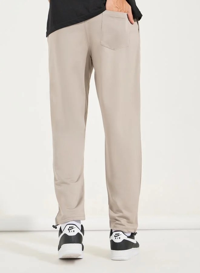 Styli Ultra Soft Slim Pintuck Athleisure Joggers with Badge Detail