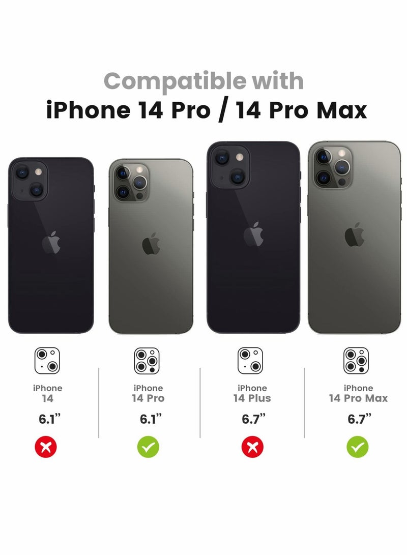 Captaintech Camera Lens Protector for iPhone 14 Pro / 14 Pro Max, 9H Tempered Glass Camera Cover Screen Protector - Image 2