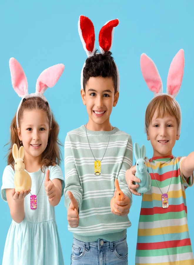 Kigeli 24 Pcs Easter He Is Risen Dog Tag Necklace Bible Verses Religious Christian Jesus Cross Easter Eggs Fillers Basket Stuffers He Is Risen Party Religious Gifts for School Supplies Classroom - Image 5
