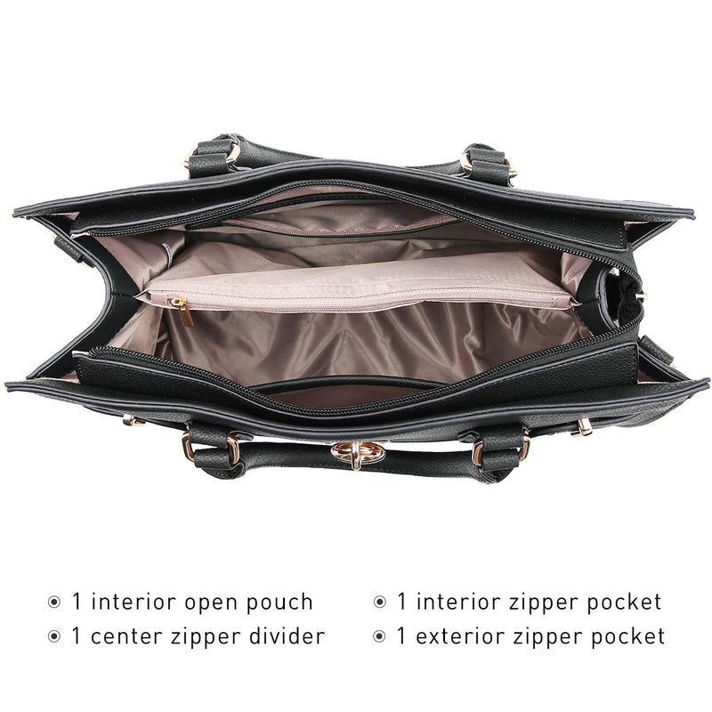 Dasein Women Handbags and Purses Ladies Shoulder Bag Top Handle Satchel Tote Work Bag with Wallet - Image 5