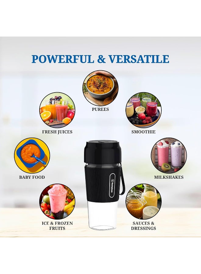 Westinghouse Westinghouse USA Rechargeable Portable Blender – 40W Cordless Smoothie Maker with 300ml BPA-Free Bottle, USB Charging, 6 Stainless Steel Blades, One-Touch Operation (UAE Version) - 2 Years Warranty  - Image 3