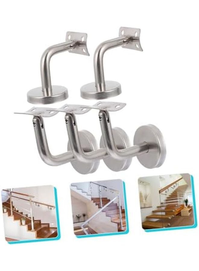 5pcs Stainless Steel Handrail Brackets Wall Mount Railing Support Indoor Outdoor Stairs - Image 5