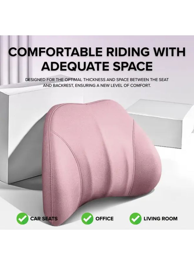 Ergonomic Lumbar Support Pillow In Vitality Orange For Car And Office Chair - Image 1