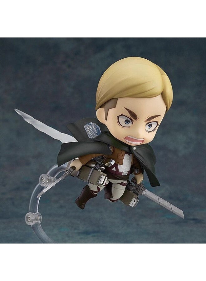 عام هجوم على تيتان إروين سميث المنقولة استبدال الوجه دمية نموذج الديكور سطح المكتب الديكور لعبة هدية للعائلة والأصدقاء - Image 3