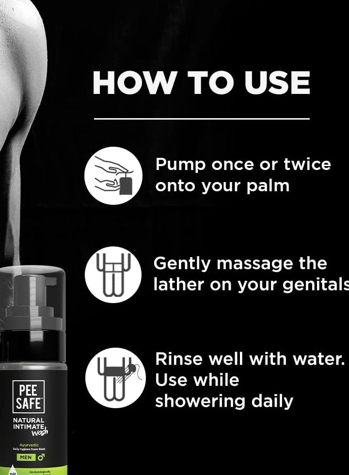 Pee Safe Natural Intimate Wash for Men | Tea Tree Essential Oil | Ayurvedic | Mens Intimate Wash | Men Genital Wash | Mens Ball wash | Men's Intimate wash 100ml - Image 5