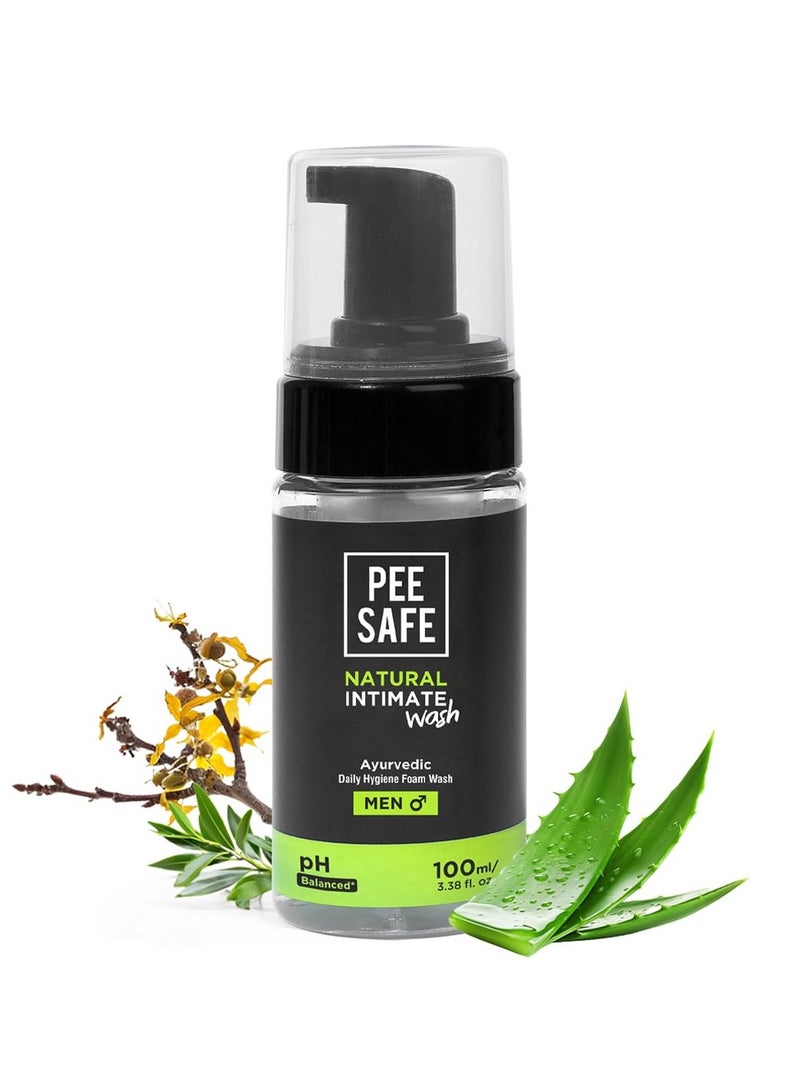 Pee Safe Natural Intimate Wash for Men | Tea Tree Essential Oil | Ayurvedic | Mens Intimate Wash | Men Genital Wash | Mens Ball wash | Men's Intimate wash 100ml - Image 1