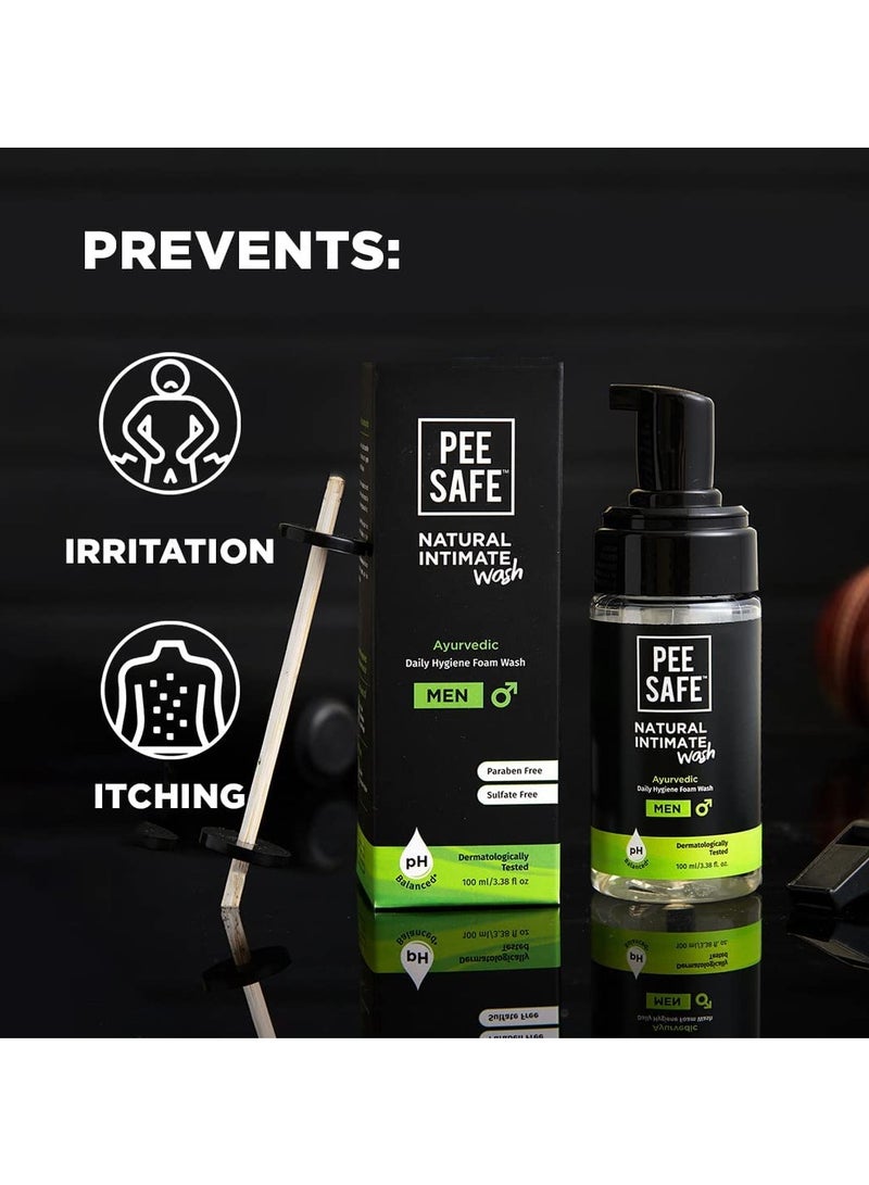 Pee Safe Natural Intimate Wash for Men | Tea Tree Essential Oil | Ayurvedic | Mens Intimate Wash | Men Genital Wash | Mens Ball wash | Men's Intimate wash 100ml - Image 4