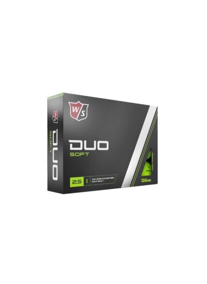 Wilson Duo Soft Green 12 Golf Balls  Color: Green  - Image 2