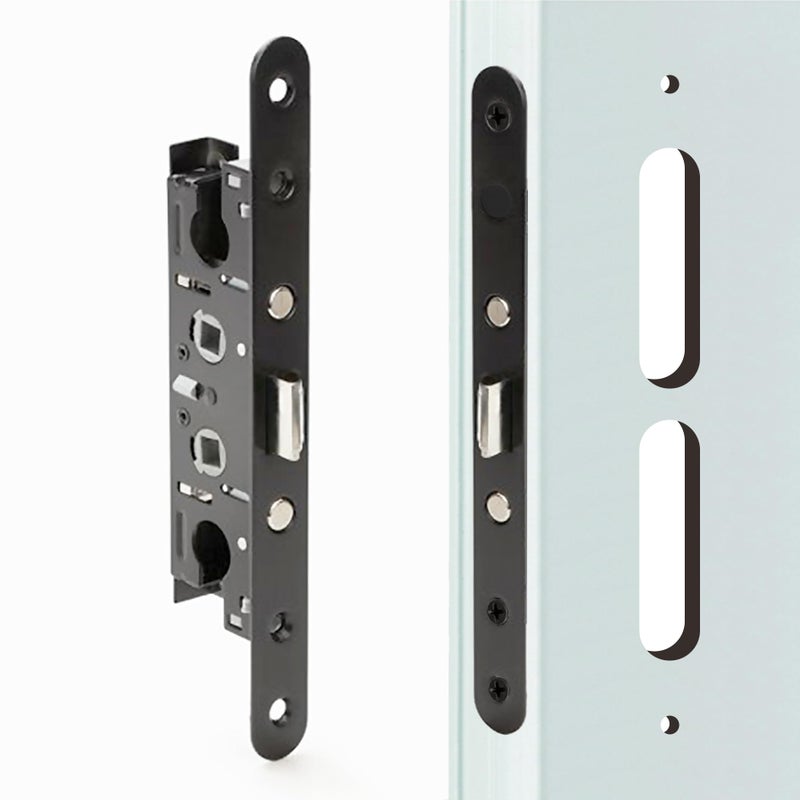 ReigaHood 2 Point Bolt Mortise Lock Replacement Fits for Pella Storm Doors ONLY 212 Handle PZ 78 Backset 714 Faceplate Screw Hole Centers Bolts Spaced at 212 NonHanded Black - Image 2