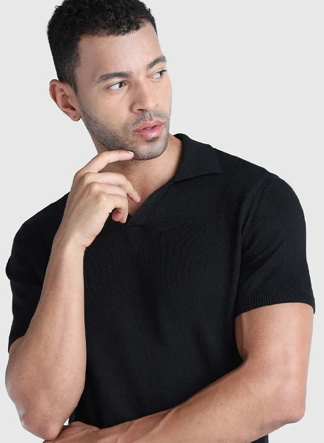 Musclemind Men's Flat Knit Polo