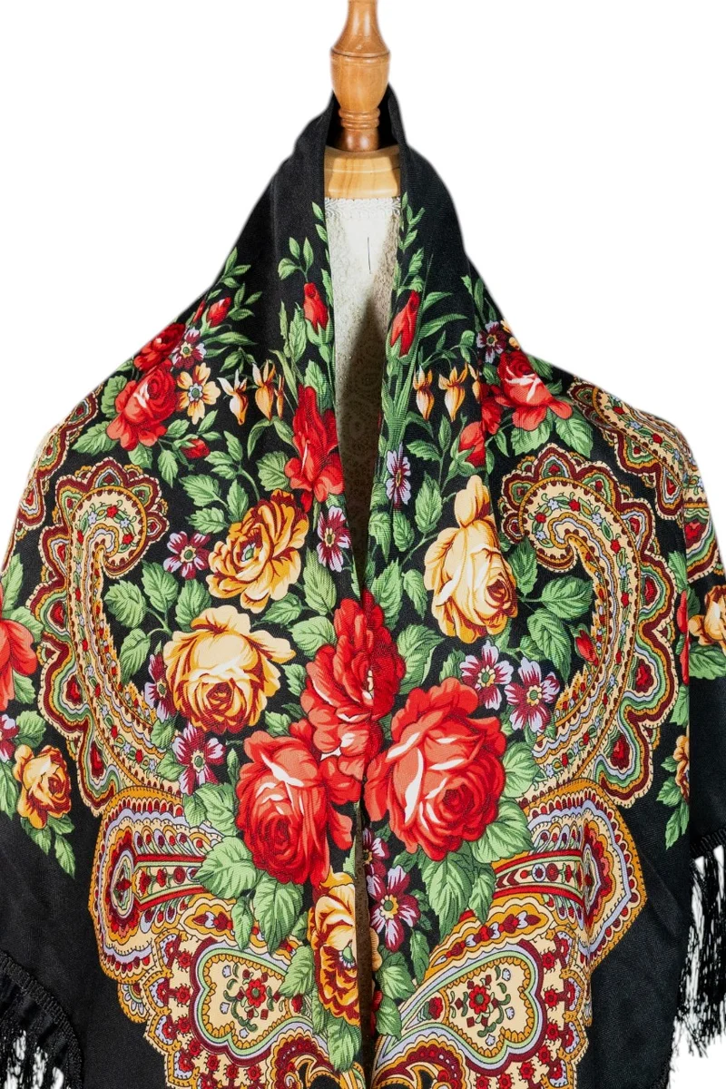 دىدانيالا Dina Women's Eastern European Cotton Tassel Shawl